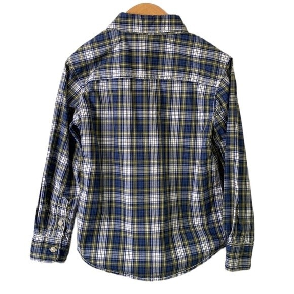 Carter's Plaid Button Down Shirt Long Sleeves Cotton Boy's Size 4T Blue Green - Picture 3 of 12